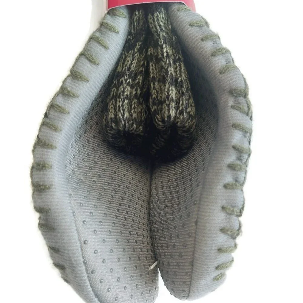 MUK LUKS Mens Slipper Socks Size L/XL Shoe Size 11/13 Green RT Warm Comfortable - Picture 3 of 4